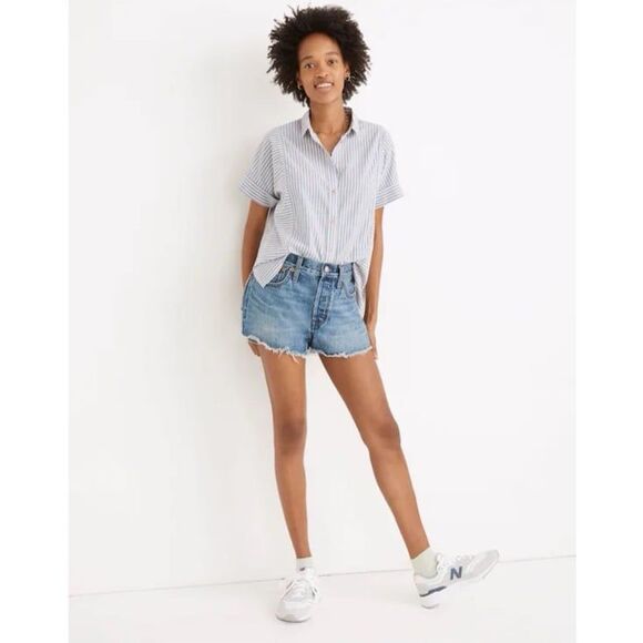 Madewell Relaxed Denim Shorts in Berriman Wash Size 29 - Picture 1 of 9